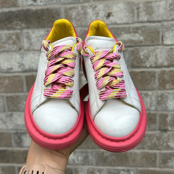 Alexander McQueen Girl's Colorblock Leather Platform Sneakers - Picture 2 of 8